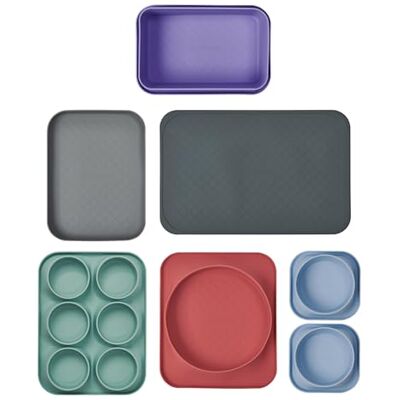 MasterClass Silicone Bakeware Set Made from Non-Toxic, Non-Stick, Durable, Water, Heat Resistant Baking Essentials, Dishwasher, Microwave, Oven Safe, Includes Silicone Baking Sheet, 7 PC MasterClass Silicone Bakeware Set Made from Non-Toxic, Non-Stick, Durable, Water, Heat Resistant Baking Essentials, Dishwasher, Microwave, Oven Safe, Includes Silicone Baking Sheet, 7 PC