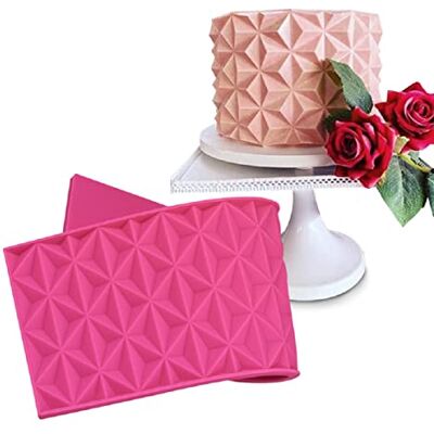 Xidmold Silicone Lace Mats Cake Decorating Tool, Diamond Cake Border Embossing Fondant Baking Mold Cupcake Mat Bakeware Cake Mould for Sugarcraft, Cupcake Topper, Jewelry, Polymer Clay (E) Xidmold Silicone Lace Mats Cake Decorating Tool, Diamond Cake Border Embossing Fondant Baking Mold Cupcake Mat Bakeware Cake Mould for Sugarcraft, Cupcake Topper, Jewelry, Polymer Clay (E)
