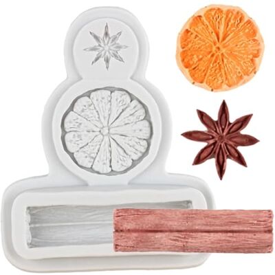 JUDUOYANXIAN Silicone Baking Mold,12.7x10cm Lemon Cinnamon Star Anise Silicone Mold Fondant Cake Decorating Tools Cupcake Topper Candy Resin Chocolate Moulds JUDUOYANXIAN Silicone Baking Mold,12.7x10cm Lemon Cinnamon Star Anise Silicone Mold Fondant Cake Decorating Tools Cupcake Topper Candy Resin Chocolate Moulds