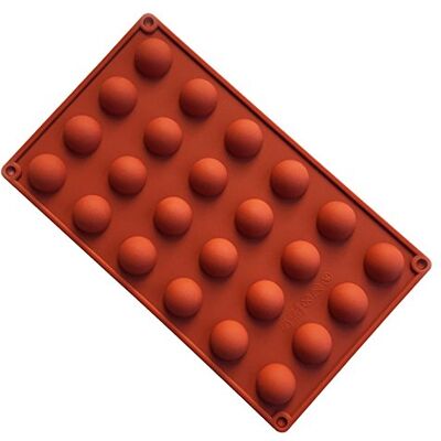 MKNZOME Silicone Mould Hemisphere, 24 Cavity Semicircle Dome Silicon Chocolate Moulds Bakeware Cake Baking Mold Tray for Cake Soap Jelly Pudding Candy Chocolate Ice Cream Bombes MKNZOME Silicone Mould Hemisphere, 24 Cavity Semicircle Dome Silicon Chocolate Moulds Bakeware Cake Baking Mold Tray for Cake Soap Jelly Pudding Candy Chocolate Ice Cream Bombes