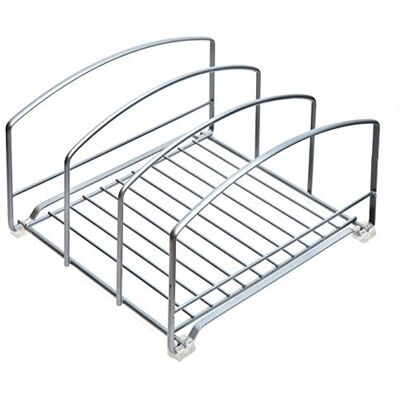 Amtido Kitchen Cupboard Organiser Rack Kitchen Rack for Baking Trays Chopping Boards Cooking Sheets And Baking Accessories –Suitable for Pantry Cabinet Drawers Countertop or Under Sink – Matt Silver Amtido Kitchen Cupboard Organiser Rack Kitchen Rack for Baking Trays Chopping Boards Cooking Sheets And Baking Accessories –Suitable for Pantry Cabinet Drawers Countertop or Under Sink – Matt Silver