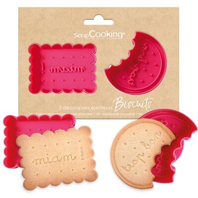 ScrapCooking 2 Cookie Cutters with Ejectors Small Butter & Shortbread 3D Cookie Cutters Embosser Pastry for Small Cakes, Birthday 2146 ScrapCooking 2 Cookie Cutters with Ejectors Small Butter & Shortbread 3D Cookie Cutters Embosser Pastry for Small Cakes, Birthday 2146