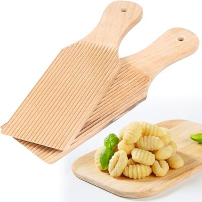 NIHUIFDPY 2Pcs Wooden Gnocchi Board Butter Paddles 23x7cm Spaghetti Macaroni Pastas Board Manual Pasta Maker Gnocchi Boards Homemade Pasta Making Tools for Home Kitchen Restaurant NIHUIFDPY 2Pcs Wooden Gnocchi Board Butter Paddles 23x7cm Spaghetti Macaroni Pastas Board Manual Pasta Maker Gnocchi Boards Homemade Pasta Making Tools for Home Kitchen Restaurant