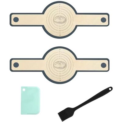YUNYU 2PCS Silicone Bread Sling for Dutch Oven Non-Stick Reusable Baking Mat with Long Handles for Sourdough Bread, Includes Dough Scraper & Pastry Brush Oven Safe Bread Liner (Dark Grey) YUNYU 2PCS Silicone Bread Sling for Dutch Oven Non-Stick Reusable Baking Mat with Long Handles for Sourdough Bread, Includes Dough Scraper & Pastry Brush Oven Safe Bread Liner (Dark Grey)