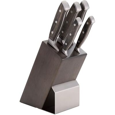Judge Pro 5-Piece Knife Block Set with Paring, Utility, Carving, Bread + Cooks Knife High-Grade Carbon Stainless Steel Blade, Dishwasher Safe, Hard-Wearing Wood Handle, Easy to Sharpen Judge Pro 5-Piece Knife Block Set with Paring, Utility, Carving, Bread + Cooks Knife High-Grade Carbon Stainless Steel Blade, Dishwasher Safe, Hard-Wearing Wood Handle, Easy to Sharpen