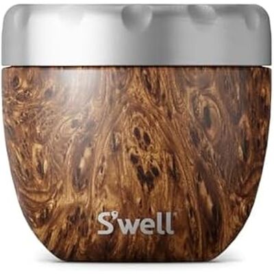S'well Eats 2-in-1 Food Bowl with Screw-Top Lid, 636ml, Teakwood, 21.5oz S'well Eats 2-in-1 Food Bowl with Screw-Top Lid, 636ml, Teakwood, 21.5oz