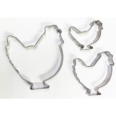 Selecto Bake 3 Pieces of Farm Chicken Cutters Set Stainless Steel Cookie Stamps Sandwich Cutter Fondant Cake Mould Biscuit Press Selecto Bake 3 Pieces of Farm Chicken Cutters Set Stainless Steel Cookie Stamps Sandwich Cutter Fondant Cake Mould Biscuit Press