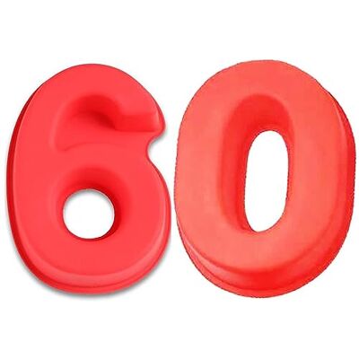 Van Der Linn Silicone Number Mould 60 Extra Large Cake Baking Tin Mould Birthday Van Der Linn Silicone Number Mould 60 Extra Large Cake Baking Tin Mould Birthday