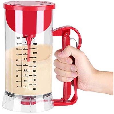Tissting Electric Batter Dispenser Pancake Cupcake Handheld Batter Dispenser Waffles Cake Batter Mixer Baking Tool Home Kitchen Batter Mixer Dispenser 1200 ml Tissting Electric Batter Dispenser Pancake Cupcake Handheld Batter Dispenser Waffles Cake Batter Mixer Baking Tool Home Kitchen Batter Mixer Dispenser 1200 ml