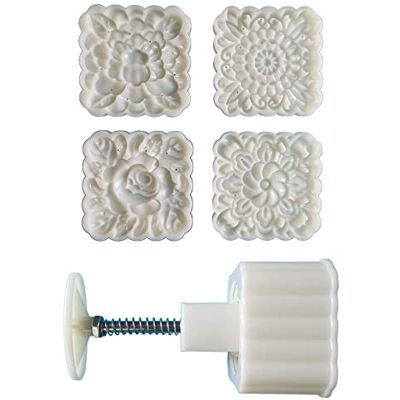 YAPAILANG Chinese Flower Mold 180g Hand Pressure Fondant Moon Cake Mould Press Cookie Baking Tool YAPAILANG Chinese Flower Mold 180g Hand Pressure Fondant Moon Cake Mould Press Cookie Baking Tool
