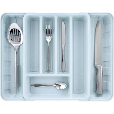 Minky Cutlery Drawer Organiser, Extendable Cutlery Sorter, Storage & Organisation, Utensil Holder, Kitchen Accessories, Cutlery Trays, Kitchen Tools & Gadgets, UK Made (Slate Blue) Minky Cutlery Drawer Organiser, Extendable Cutlery Sorter, Storage & Organisation, Utensil Holder, Kitchen Accessories, Cutlery Trays, Kitchen Tools & Gadgets, UK Made (Slate Blue)