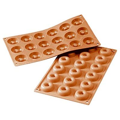 silikomart SF010 Silicone Mould for Monoportions SAVARIN, Non-Stick, 18 Cavities, Pack of 1 Cake Mould, Ø 41 h 12 mm, Made in Italy silikomart SF010 Silicone Mould for Monoportions SAVARIN, Non-Stick, 18 Cavities, Pack of 1 Cake Mould, Ø 41 h 12 mm, Made in Italy