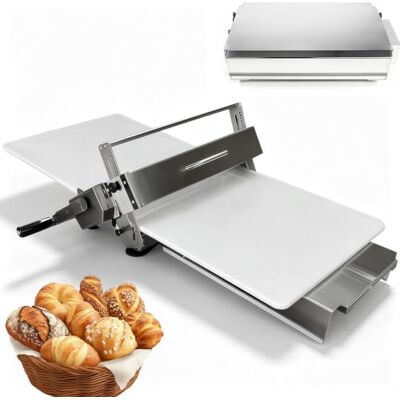 BANGBANGJI Space-Saving Fold Manual Dough Sheeter for Pizza Dough 12" Stainless Steel Hand Crank Design Needs No Power; Dough Roller for Croissants, Puff Pastry, Pasta & Home Baking BANGBANGJI Space-Saving Fold Manual Dough Sheeter for Pizza Dough 12" Stainless Steel Hand Crank Design Needs No Power; Dough Roller for Croissants, Puff Pastry, Pasta & Home Baking
