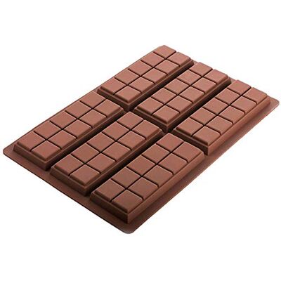 S4U Silicone Chocolate Bar Sweet Moulds Candy Jelly Rectangle Baking Silicon Bakeware Shape Soap Wax Flexible Baking Mould (6 Cell 10 Section) S4U Silicone Chocolate Bar Sweet Moulds Candy Jelly Rectangle Baking Silicon Bakeware Shape Soap Wax Flexible Baking Mould (6 Cell 10 Section)
