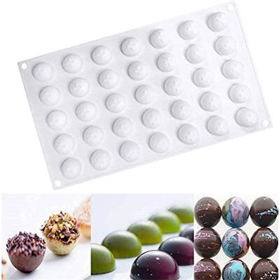 DUBENS 35 Holes Ball Truffle Moule Silicone Moulds for Baking Baking Baking Moulds Cake Chocolate Mould Sinking Mould Pastry Tools DUBENS 35 Holes Ball Truffle Moule Silicone Moulds for Baking Baking Baking Moulds Cake Chocolate Mould Sinking Mould Pastry Tools