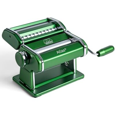 MARCATO – Atlas+ Fresh Pasta Machine in Anodized Aluminum with 4 Types Lasagna, Fettuccine, Tagliolini and Spaghetti, Made in Italy, Compatible with Extra Accessories MARCATO – Atlas+ Fresh Pasta Machine in Anodized Aluminum with 4 Types Lasagna, Fettuccine, Tagliolini and Spaghetti, Made in Italy, Compatible with Extra Accessories