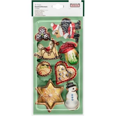 Kaiser Christmas Cookie Cutters, 9 Pieces, Biscuit Cutter, Cookie Cutter, for Cutting Cookies, Biscuits, Fondant Kaiser Christmas Cookie Cutters, 9 Pieces, Biscuit Cutter, Cookie Cutter, for Cutting Cookies, Biscuits, Fondant