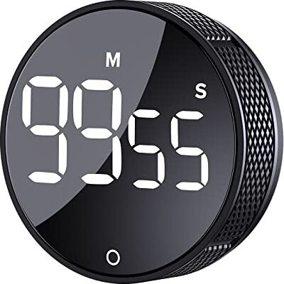 AVINIA Digital Kitchen Timers, Visual timers Large LED Display Magnetic Countdown Countup Timer for Classroom Cooking Fitness Baking Studying Teaching, Easy for Kids and Seniors Black AVINIA Digital Kitchen Timers, Visual timers Large LED Display Magnetic Countdown Countup Timer for Classroom Cooking Fitness Baking Studying Teaching, Easy for Kids and Seniors Black