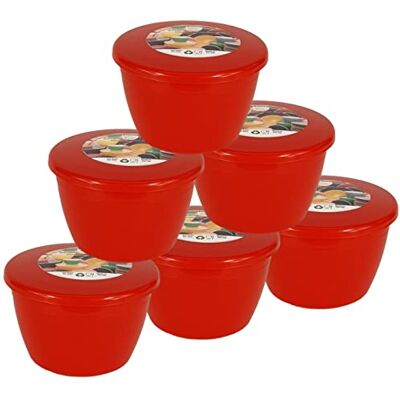 Just Pudding Basins Red 0.5 Pint, 280ml Steaming Basin Food Safe BPA Free Plastic 6 Pack of Red Steam Pudding Bowls and Lids (1/2 Pint) Just Pudding Basins Red 0.5 Pint, 280ml Steaming Basin Food Safe BPA Free Plastic 6 Pack of Red Steam Pudding Bowls and Lids (1/2 Pint)