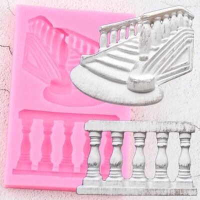 YANCHIPANGHE Silicone Molds,Soap Molds,11.2x7.6cm Wedding Cake Decorating Tools 3D Railing Border Silicone Molds Cake Baking Fondant Candy Clay Chocolate Moulds YANCHIPANGHE Silicone Molds,Soap Molds,11.2x7.6cm Wedding Cake Decorating Tools 3D Railing Border Silicone Molds Cake Baking Fondant Candy Clay Chocolate Moulds