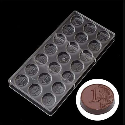 VALINK 21 Holes 1 Euro Coins Shaped Clear Hard Chocolate Mold DIY Fondant Tool Baking Polycarbonate Candy Maker Cake Mousse Chocolate Moulds Bakeware Pan Home Gift Kitchen Pastry Tool VALINK 21 Holes 1 Euro Coins Shaped Clear Hard Chocolate Mold DIY Fondant Tool Baking Polycarbonate Candy Maker Cake Mousse Chocolate Moulds Bakeware Pan Home Gift Kitchen Pastry Tool