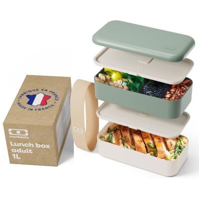 monbento MB Original Natural Green bento Box 2 Tier Leakproof Lunch Box for Work/School Lunch Packing and Meal prep BPA Free Food Grade Safe Food containers monbento MB Original Natural Green bento Box 2 Tier Leakproof Lunch Box for Work/School Lunch Packing and Meal prep BPA Free Food Grade Safe Food containers
