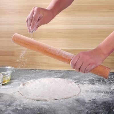 PEYNIR Wooden Rolling Pin for Dough, Solid Fondant Roller 40 50 60 CM Long, Non-Stick Pasta Rolling Pins for Pasta Flour Noodles Pastry Tortilla Bread Pizza (LxD 60x3.5cm/23.6x1.4in) PEYNIR Wooden Rolling Pin for Dough, Solid Fondant Roller 40 50 60 CM Long, Non-Stick Pasta Rolling Pins for Pasta Flour Noodles Pastry Tortilla Bread Pizza (LxD 60x3.5cm/23.6x1.4in)
