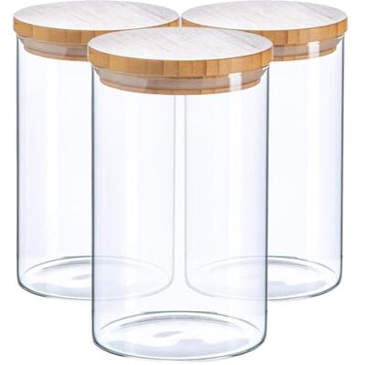 Argon - Scandi Storage Jars - Wood Lid - 1 L Argon - Scandi Storage Jars - Wood Lid - 1 L