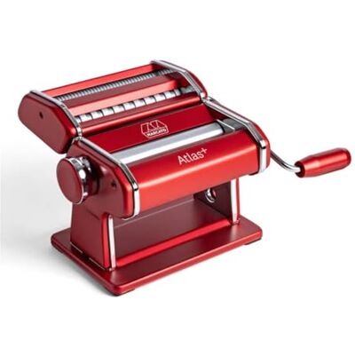 MARCATO – Atlas+ Fresh Pasta Machine in Anodized Aluminum with 4 Types Lasagna, Fettuccine, Tagliolini and Spaghetti, Made in Italy, Compatible with Extra Accessories MARCATO – Atlas+ Fresh Pasta Machine in Anodized Aluminum with 4 Types Lasagna, Fettuccine, Tagliolini and Spaghetti, Made in Italy, Compatible with Extra Accessories