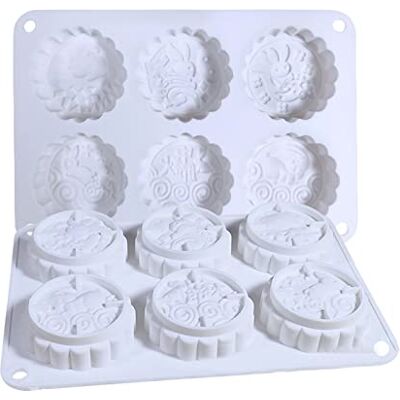 DGFJY Silicone Mooncake Moulds Mid-Autumn Themed Mooncake Stamps Silicone Molds Jelly Mould Kitchen Baking Accessories Silicone Mousse Molds DGFJY Silicone Mooncake Moulds Mid-Autumn Themed Mooncake Stamps Silicone Molds Jelly Mould Kitchen Baking Accessories Silicone Mousse Molds