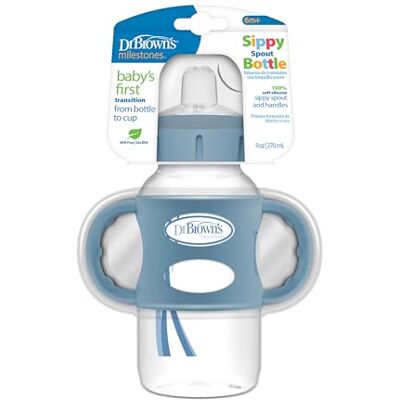 Milestones - Wide-Neck Sippy Bottle - Light Blue Milestones - Wide-Neck Sippy Bottle - Light Blue