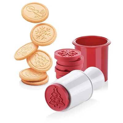 Wintem Silicone Stamp and 6 Cookie Cutters Set 5.5 cm Safe and Durable Materials Shapes with Different Christmas Patterns Easy and Practical to Use Washable in a Dish Washer Wintem Silicone Stamp and 6 Cookie Cutters Set 5.5 cm Safe and Durable Materials Shapes with Different Christmas Patterns Easy and Practical to Use Washable in a Dish Washer