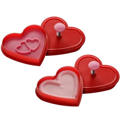 Premier Housewares Heart-Shaped Cookie Cutters Set of 2 with Spring Stamp, Decorative Baking Set Premier Housewares Heart-Shaped Cookie Cutters Set of 2 with Spring Stamp, Decorative Baking Set