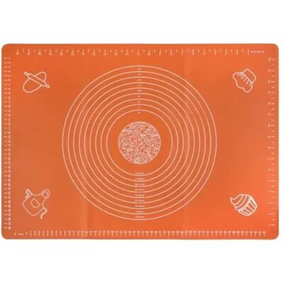 KHASCBNF Non-Stick Silicone Baking Mat with Measurements, Large Dough Kneading Pad for Pastry, Pizza and Bread Making(Orange,50x40) KHASCBNF Non-Stick Silicone Baking Mat with Measurements, Large Dough Kneading Pad for Pastry, Pizza and Bread Making(Orange,50x40)