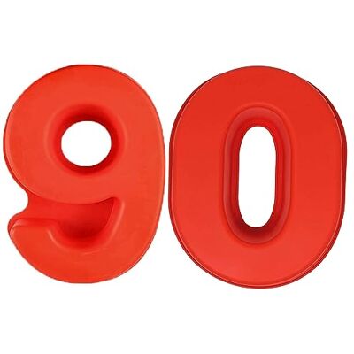 Van Der Linn Silicone Number Mould 90 Cake Baking Tin Mould Birthday Extra Large Van Der Linn Silicone Number Mould 90 Cake Baking Tin Mould Birthday Extra Large