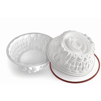 silikomart Silicone Mould Happy Love, Non-Stick, Pack of 1 Cake Mould, 4 Cavities, 60 x 62,5 mm, h 34 mm, Made in Italy silikomart Silicone Mould Happy Love, Non-Stick, Pack of 1 Cake Mould, 4 Cavities, 60 x 62,5 mm, h 34 mm, Made in Italy