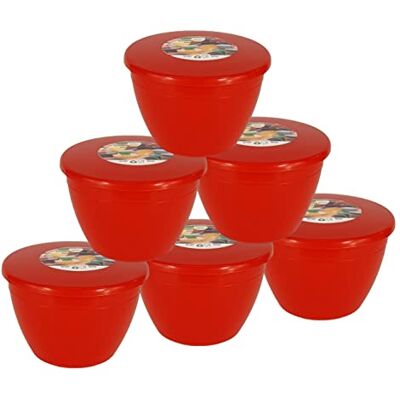 Just Pudding Basins Red 1 Pint, 570ml Steam Pudding Basin Food Safe BPA Free Plastic Multipack 6 Red Bowls and Lids (1 Pint) Just Pudding Basins Red 1 Pint, 570ml Steam Pudding Basin Food Safe BPA Free Plastic Multipack 6 Red Bowls and Lids (1 Pint)
