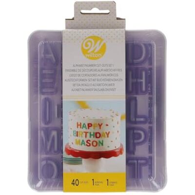 Wilton Alphabet and Number Cutters: Plastic Cutters for Cookie Dough, Fondant and Marzipan Optimal for Baking and DIY Wilton Alphabet and Number Cutters: Plastic Cutters for Cookie Dough, Fondant and Marzipan Optimal for Baking and DIY