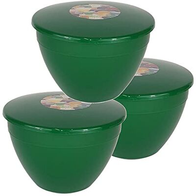 Just Pudding Basins Pudding Basin and Lid Pack of 3 Plastic Pudding Basins Medium to Large Sized Emerald Green Food Safe Steaming Bowls (2 Pint 1l) Just Pudding Basins Pudding Basin and Lid Pack of 3 Plastic Pudding Basins Medium to Large Sized Emerald Green Food Safe Steaming Bowls (2 Pint 1l)
