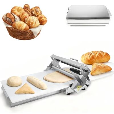 BANGBANGJI Foldable Design Manual Dough Sheeter for Pastry Making 15.5" Adjustable Thickness & Stainless Steel Build for Smooth Rolling; Pastry Roller for Croissants, Pizza, Pasta & Cookies BANGBANGJI Foldable Design Manual Dough Sheeter for Pastry Making 15.5" Adjustable Thickness & Stainless Steel Build for Smooth Rolling; Pastry Roller for Croissants, Pizza, Pasta & Cookies