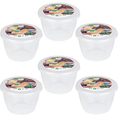 Just Pudding Basins Small Plastic Basins with Lids, Reusable Food Storage Containers for Steamed Desserts, Microwaveable Moulds for Individual Portions, Clear 140ml 6 Pack Just Pudding Basins Small Plastic Basins with Lids, Reusable Food Storage Containers for Steamed Desserts, Microwaveable Moulds for Individual Portions, Clear 140ml 6 Pack