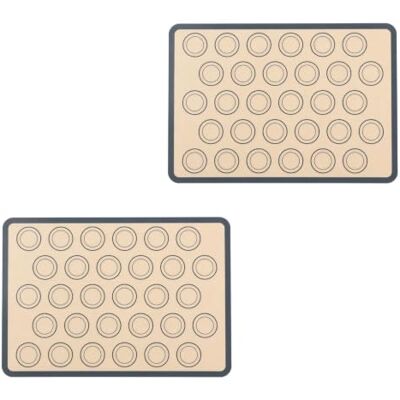 Elovara 2 Pcs Silicone Baking Mat Set, Non-Stick Reusable Baking Mat Heat Resistant Pastry Mat and Oven Liner for Cookies, Bread, Pizza and Macarons Elovara 2 Pcs Silicone Baking Mat Set, Non-Stick Reusable Baking Mat Heat Resistant Pastry Mat and Oven Liner for Cookies, Bread, Pizza and Macarons