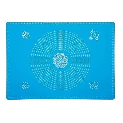 ReTaaj Large Silicone Baking Mat Heat Resistant Non-Stick Pastry Macarons Rolling Dough Silicone Craft Mat Baking Accessories (Blue Mat) ReTaaj Large Silicone Baking Mat Heat Resistant Non-Stick Pastry Macarons Rolling Dough Silicone Craft Mat Baking Accessories (Blue Mat)