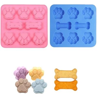 FUyanen 2 Pcs Dog Paw and Bone Silicone Mould Puppy Cat Paw Print Chocolate Moulds Dog Treats Freezer Ice Lolly Non Stick for Baking Pudding Jelly Candy Gummy Cookie Wax Melts(17.5 * 15.5 * 1.5cm) FUyanen 2 Pcs Dog Paw and Bone Silicone Mould Puppy Cat Paw Print Chocolate Moulds Dog Treats Freezer Ice Lolly Non Stick for Baking Pudding Jelly Candy Gummy Cookie Wax Melts(17.5 * 15.5 * 1.5cm)