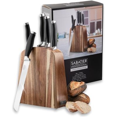 Sabatier - 5-Piece Acacia Knife Block Set - Knife Set Sabatier - 5-Piece Acacia Knife Block Set - Knife Set