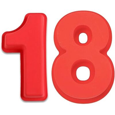 Van Der Linn Silicone Number Mould 18 Cake Baking Tin Mould Birthday Extra Large Van Der Linn Silicone Number Mould 18 Cake Baking Tin Mould Birthday Extra Large