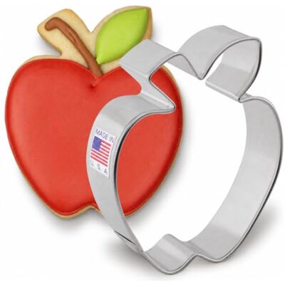 Ann Clark Cookie Cutters Ann Clark Apple Cookie Cutter 8.9 cm, Made in USA Perfect Size and Shape, America's Largest Cookie Cutter Maker, Food-Safe American Steel Ann Clark Cookie Cutters Ann Clark Apple Cookie Cutter 8.9 cm, Made in USA Perfect Size and Shape, America's Largest Cookie Cutter Maker, Food-Safe American Steel