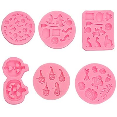 Fieuaah Silicone Halloween Festival Fondants Cake Molds 7 Styles, Style7 Non-stick Mold, Creative Baking Gadget, Chocolate Cake Baking, Clay Hand Decoration, 7 Styles Fieuaah Silicone Halloween Festival Fondants Cake Molds 7 Styles, Style7 Non-stick Mold, Creative Baking Gadget, Chocolate Cake Baking, Clay Hand Decoration, 7 Styles