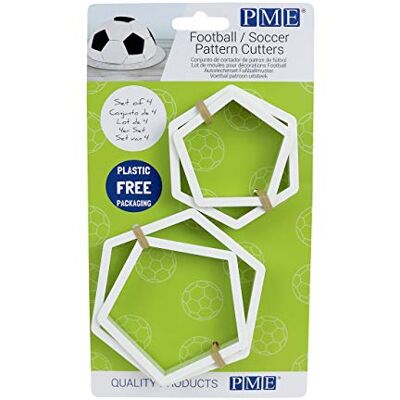 PME FB49 Football/Soccer Pattern Cutters, White PME FB49 Football/Soccer Pattern Cutters, White