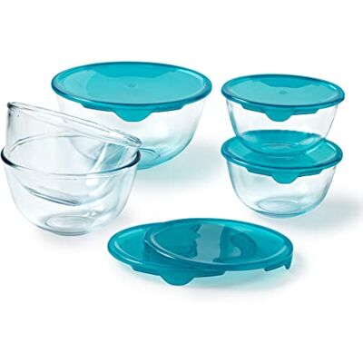 Pyrex Set of 5 Heavy Duty Glass Salad Bowls - Salad Bowls Pyrex Set of 5 Heavy Duty Glass Salad Bowls - Salad Bowls